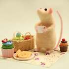 The Makerss Felting Kit - Cream Mouse Needle Felt Kit