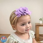 Kenjudess Stretchy Baby Girl Headbands Chiffon Rose Flower Soft Hairbands Nyl