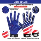 Football Gloves Youth Kids Super Sticky Non-slip Palm Receiver Flexible Stretch