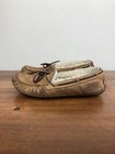 Ugg 5612 Dakota Chestnut Suede Sheepskin Moccasins Slippers Women   s Size 7
