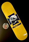 Super Rare Riley Hawk Chicken Skull Tony Hawk Baker Skateboard Deck Yellow Nos