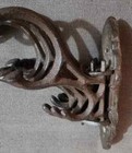 Vtg Cast Iron Victorian Style Folding Coat Hooks Hats Clothing Wall Mount Swing