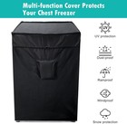 Black Chest Freezer Cover Waterproof Freezer Cover 25lx23wx34h Compact For 3 5