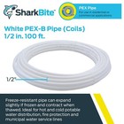 Sharkbite 1 2in X 100  White Polyethylene Pex Coil Tubing