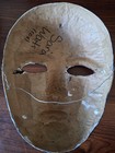 Abstract Handmade Paper Mache Mardi Gras Mask Smiling Multicolor Wall Mount Hang