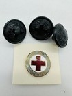 Set Of 3 Vintage American Red Cross Buttons And  1 Pin