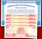 Authentic Iraqi 4x 25000 100000 Dinars Iqd Uv Passed Certificate New Design