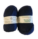 Connoisseur Collection Wensleydale Longwool Yarn 2 Skeins Navy Blue Pure Wool