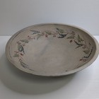 Primitive Country Farmhouse Wooden Bowl Hand Painted Star Christmas Pine Berry