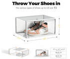 New See Spring 12 Pack Xx-large Shoe Storage Display Box Fit Size 13  clear 