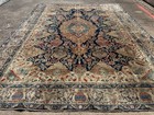 9x12 Blue Antique Rug Hand-knotted Oriental Fine Worn Old Handmade Vintage 10x12