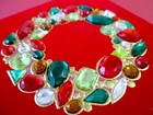 Papyrus Jeweled Wreath On Velvet Christmas Holiday Greeting Card