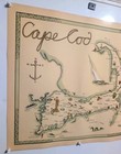 Cape Cod Map_original Hand-colored  1941 Folk Art Map_brick House Studio_mermaid