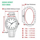  near Mint  Seiko Spirit 5e31-5b5a 27mm Gold White Quartz Men s Vintage Watch