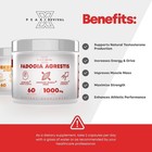 Testosterone Booster For Men W fadogia Agrestis 1000mg Per-serving  60 Capsules 