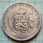 Peru 1923 1 2 Sol  Coat Of Arms   Seated Liberty 0 500 Silver Km  216