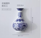 Antique Blue   White Ceramic Vase     Porcelain Flower Container For Lucky Bamboo