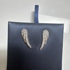 Elegant 925 Sterling Silver Jewelry Earrings Crystal Angel Wings Women Stud 1306