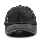 Vintage Baseball Cap Ragged Hat Sun Hat Trucker Cap Medium-large Camel