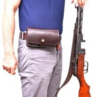 Leather Cartridge Holder 14 Rounds Ammo Wallet Pouch With Belt Loop Shotshell