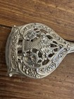 Antique 6 75    Ornate Repousse European 800 Silver Cake Dessert Server Tongs -2oz