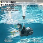 Solar Power Fountain Submersible Floating Water Pump Bird Bath Pond Garden Decor