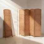 Homcom 4 Weave Panel Room Divider Privacy Folding Screen Diamond Decor Natural