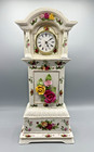 Royal Albert Old Country Roses Grandfather Clock 15 1 2    Works    has Chips  