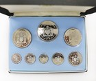 1980 Franklin Mint Coinage Of Belize 8 Coin Proof-set Black Case