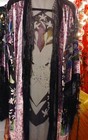 Purple   Black Artdeco Stevie Nicks Style Velvet Mucha Gypsy Boho Deluxe Duster 