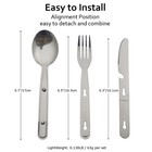 4-in-1 Camping Utensil Set For 4 Stainless Steel Spoon Fork Knife Bottle Opener 