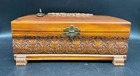 Vintage Carved Wood Dresser Box Jewelry Box With Lock