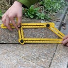 Multi Angle Measuring Ruler 4 Fold Template Tool Abs Plastic Tile Woodworking 