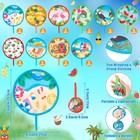 50pcs Summer Hawaiian Folding Hand Fans  Summer Collapsible Handheld Hand Fan   