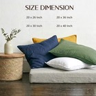 100  Pure Linen Pillowcases Set Of 2 - Washed French Natural Flax Pillow Case