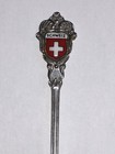 Schweiz Switzerland Silver Souvenir Spoon 4  Enameled And Stamped - 800 Reu 
