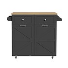 Island Cart Utility Trolley Storage Cabinet W  Wheel Drawer Drop Leaf Countertop