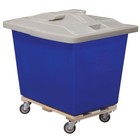 Royal Basket Trucks G12-blx-ldn Poly Hinged Lid 12 Bu blue