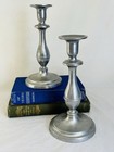 Vintage Pewter Candlestick Holders Wilton Set Of Two