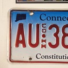 Connecticut Commercial License Plate Embossed Ct Tag Au 38462 Mancave Decor