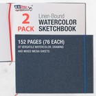 9  X 12  Art Watercolor Book  2 Pack  76 Sheets  110lb  Linen-bound Hardcover