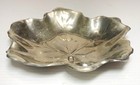 Reed   Barton Sterling X102 Maple Leaf  Nut Tray 5  X 4 3 4   2 8 Oz - 80 Grams 