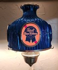  2  Vtg Pabst Blue Ribbon Blue Wall Light Sconce Pbr Bar Light Sign 8 x11  Works