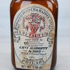 Vintage Tobacco Scotch   Rappee Snuff 4  Glass Amber Bottle Levi Garrett   Sons