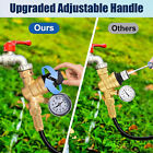 Water Pressure Regulator For Rv Lead-free Brass Adjustable Reducer Gauge 3 4  V2