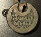 Antique Miller Lock Champion 6 Lever Push Key - Works Great 
