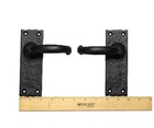 Garage Door Decorative Handle Set Black Wrought Iron Hammered   Black Fastener