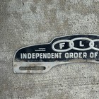 1960 Era Odd Fellows License Plate Topper Vintage Fraternal Order Ioof Flt