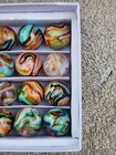 Htf Jabo Badger Run  Feb 7   2012  Box Set Of 16 Jabo 3 4  Marbles   70 00