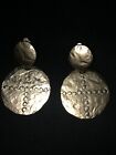 Earrings  Lg  Vintage Gold Tone Clip On 